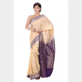 Beautiful color combination of Silk Katan Share from Tangail with blouse piece